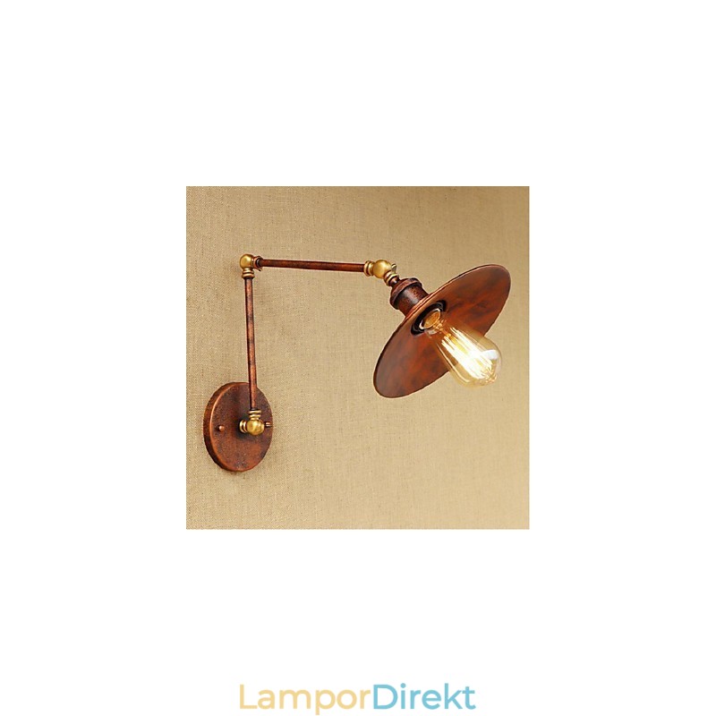 Lång Arm Halvrostig Industriell Retro Nostalgisk Infällbar Vägglampa Vägglampor