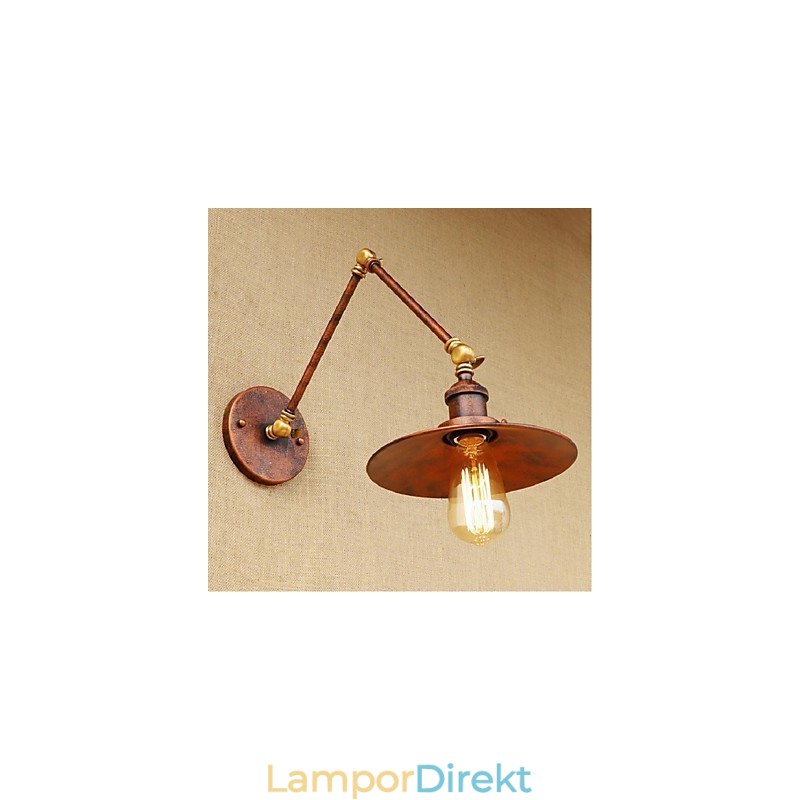 Lång Arm Halvrostig Industriell Retro Nostalgisk Infällbar Vägglampa Vägglampor