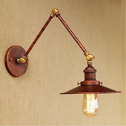Lång Arm Halvrostig Industriell Retro Nostalgisk Infällbar Vägglampa Vägglampor