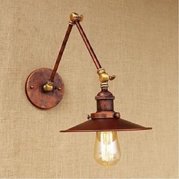 Lång Arm Halvrostig Industriell Retro Nostalgisk Infällbar Vägglampa Vägglampor