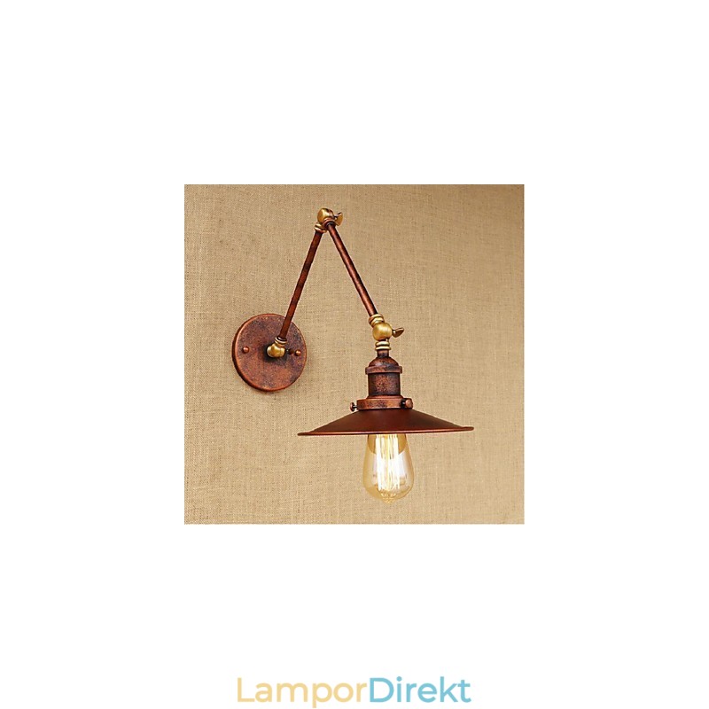 Lång Arm Halvrostig Industriell Retro Nostalgisk Infällbar Vägglampa Vägglampor