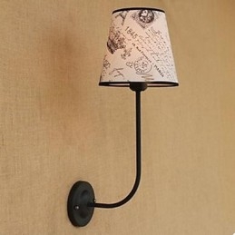 Modern Kortfattad Modebar Restaurang Nostalgisk Frukost Dukskydd Vägglampa Smidesjärn Böj