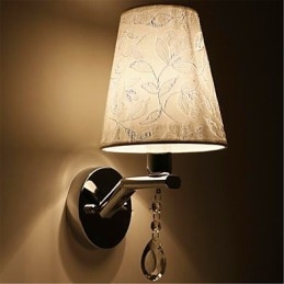 Modern Och Modern Silverfunktion För Crystal Ambient Light Wall Sconces Wall Light