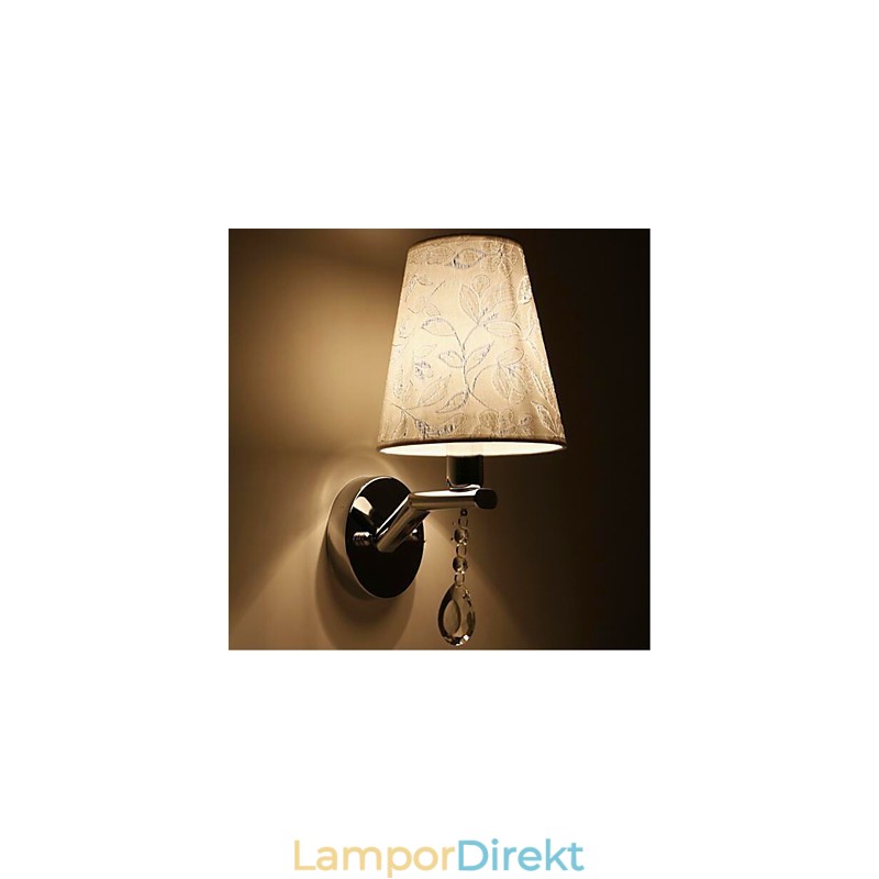 Modern Och Modern Silverfunktion För Crystal Ambient Light Wall Sconces Wall Light