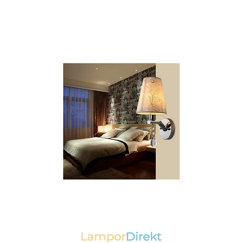 Modern Och Modern Silverfunktion För Crystal Ambient Light Wall Sconces Wall Light