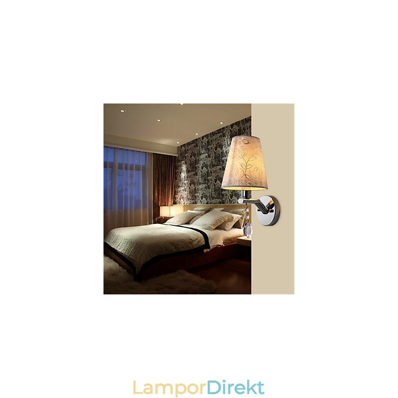 Modern Och Modern Silverfunktion För Crystal Ambient Light Wall Sconces Wall Light