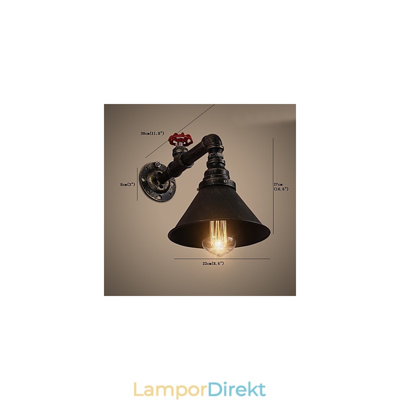 Vattenrör Vägglampor Retro Industriell Stil Kreativ Land Metall Restaurang Café Barer Bar Bord Vägglampor