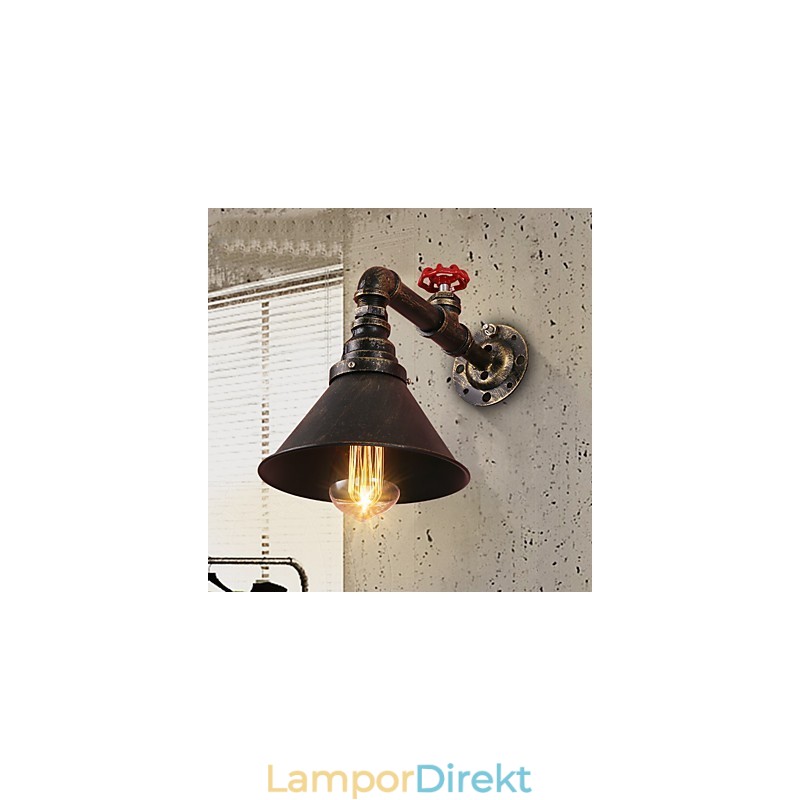 Vattenrör Vägglampor Retro Industriell Stil Kreativ Land Metall Restaurang Café Barer Bar Bord Vägglampor