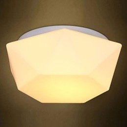 Creative White Diamond Glas Kupol Ljusabsorbering