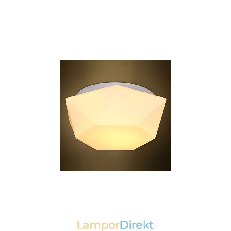Creative White Diamond Glas Kupol Ljusabsorbering