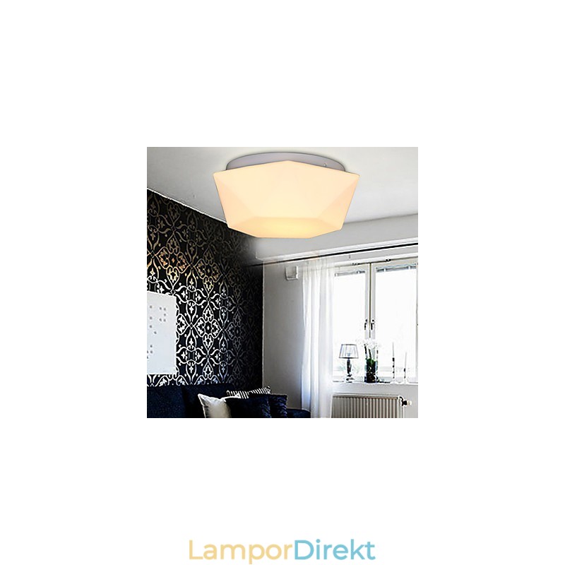 Creative White Diamond Glas Kupol Ljusabsorbering
