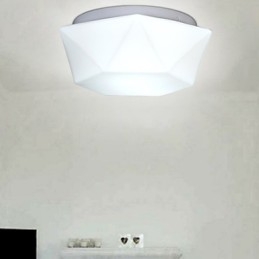 Creative White Diamond Glas Kupol Ljusabsorbering