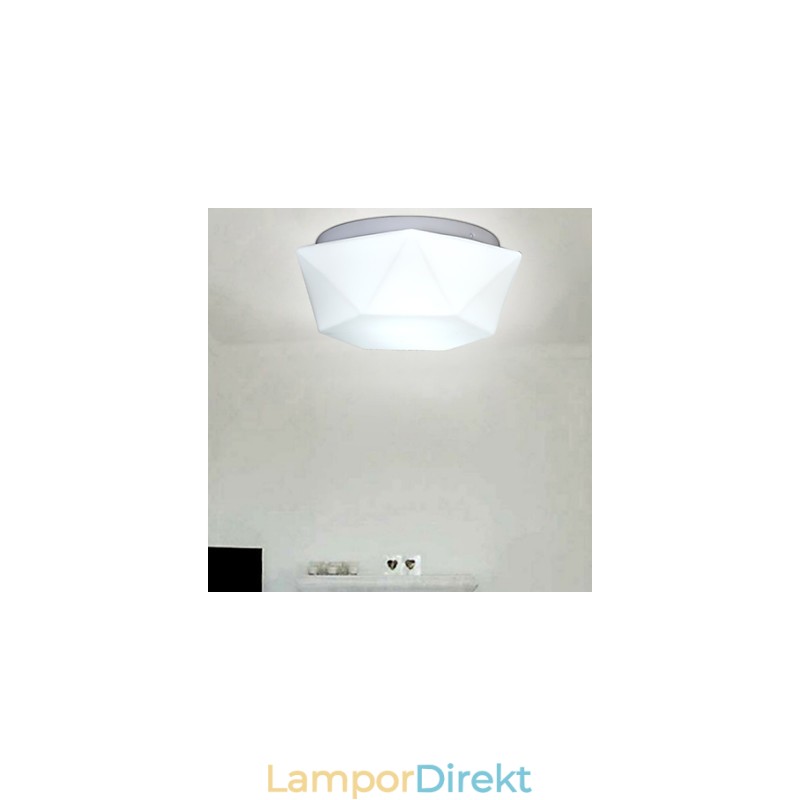 Creative White Diamond Glas Kupol Ljusabsorbering