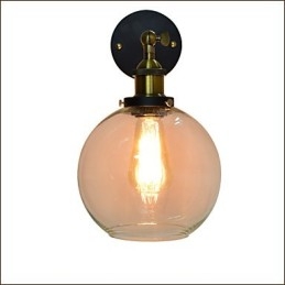 Järnvägglampa Svart Enkel Retro Vägglampa Enkelhuvud Dekorativ Vägglampa Europeisk Stil