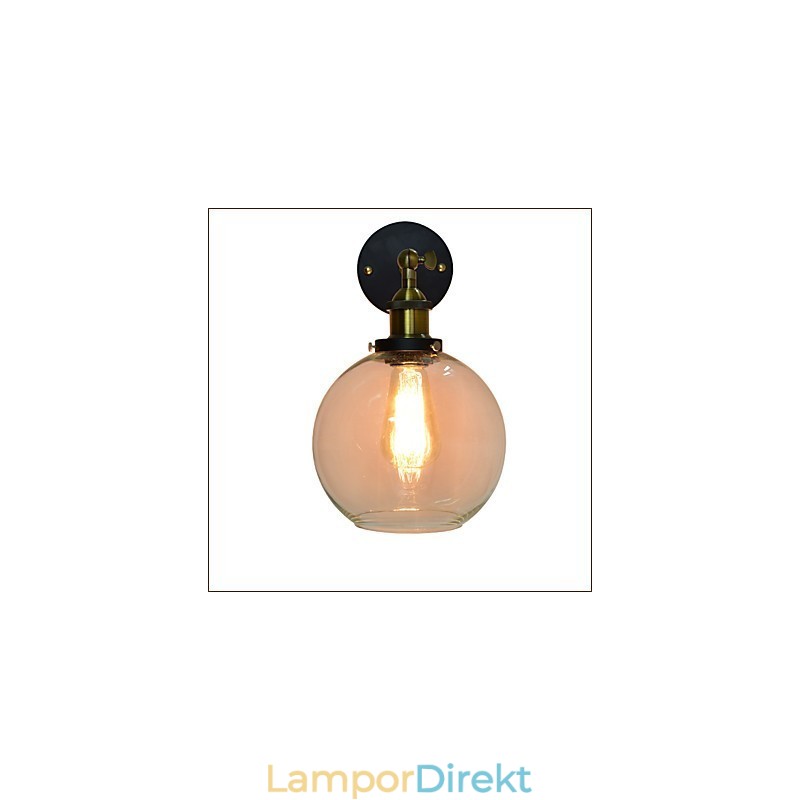 Järnvägglampa Svart Enkel Retro Vägglampa Enkelhuvud Dekorativ Vägglampa Europeisk Stil