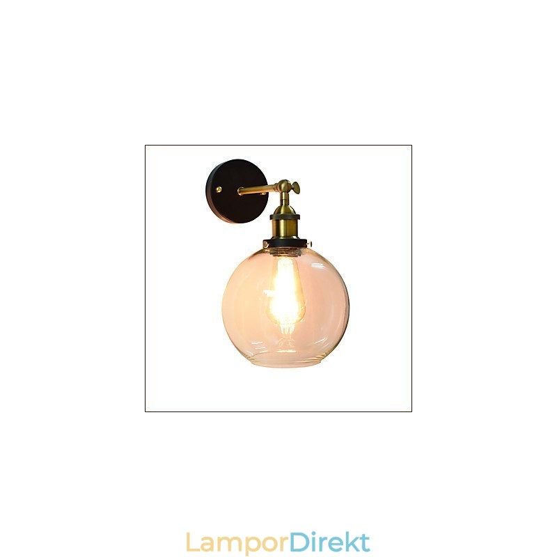 Järnvägglampa Svart Enkel Retro Vägglampa Enkelhuvud Dekorativ Vägglampa Europeisk Stil