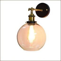 Järnvägglampa Svart Enkel Retro Vägglampa Enkelhuvud Dekorativ Vägglampa Europeisk Stil
