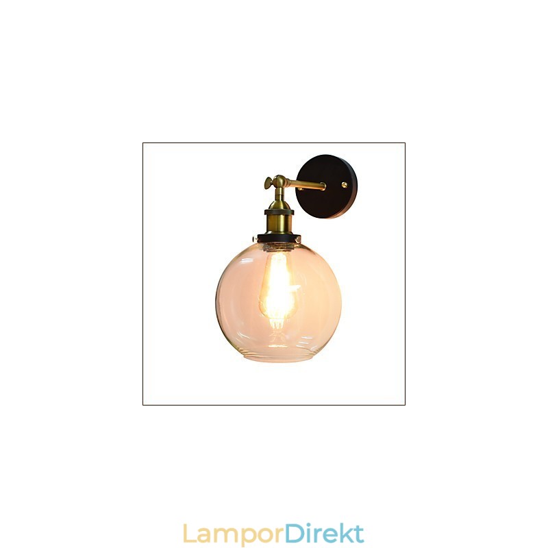 Järnvägglampa Svart Enkel Retro Vägglampa Enkelhuvud Dekorativ Vägglampa Europeisk Stil