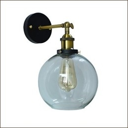 Järnvägglampa Svart Enkel Retro Vägglampa Enkelhuvud Dekorativ Vägglampa Europeisk Stil