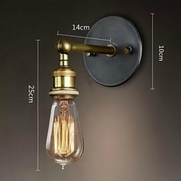 The American Village Wall Balkong Korridor Enkel Koppar Head Lamp