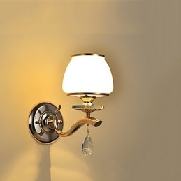 Modern Och Modern Galvaniserad Funktion För Vägglampor I Crystal Ambient Light