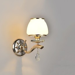 Modern Och Modern Galvaniserad Funktion För Vägglampor I Crystal Ambient Light