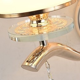 Modern Och Modern Galvaniserad Funktion För Vägglampor I Crystal Ambient Light