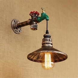 Country Novelty Retro Painting Funktion För Mini Style Ambient Light Wall Sconces Wall Light