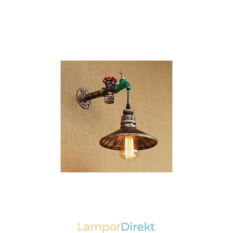 Country Novelty Retro Painting Funktion För Mini Style Ambient Light Wall Sconces Wall Light