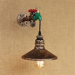 Country Novelty Retro Painting Funktion För Mini Style Ambient Light Wall Sconces Wall Light