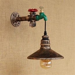 Country Novelty Retro Painting Funktion För Mini Style Ambient Light Wall Sconces Wall Light