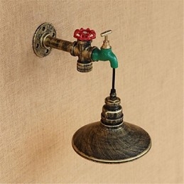 Country Novelty Retro Painting Funktion För Mini Style Ambient Light Wall Sconces Wall Light