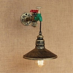Country Novelty Retro Painting Funktion För Mini Style Ambient Light Wall Sconces Wall Light