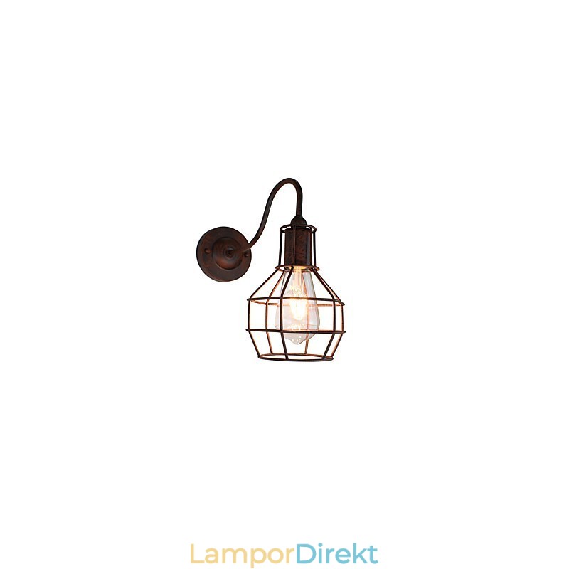 Vägglampa Vägglampor Vägg Rostfärgad Retro Vägglampa