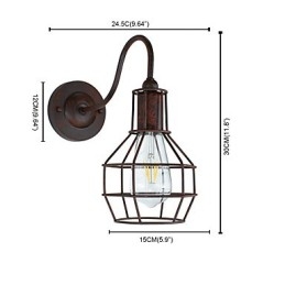 Vägglampa Vägglampor Vägg Rostfärgad Retro Vägglampa