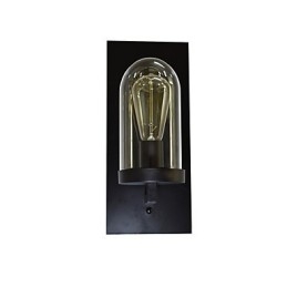 Målat Stål Vägglampa Stum Svart Amerikansk Kaffe Dekoration Retro Väggljus Ljussabel Lampa På Vägg