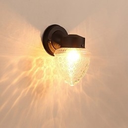 Modern Och Modern Svartoxidfinishfunktion För Mini Style Ambient Light Wall Sconces Wall Light