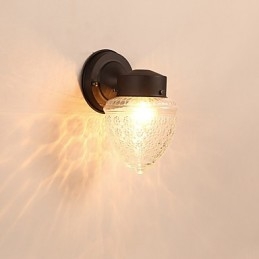 Modern Och Modern Svartoxidfinishfunktion För Mini Style Ambient Light Wall Sconces Wall Light