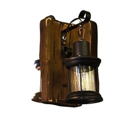 Rustic Lodge Traditionell Klassisk Målningsfunktion För Downlight Vägglampor Vägglampa