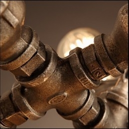 American Industrial Water Pipe Retro Stil Wind 7 Light Pendant Ljuskrona