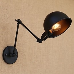 Enkel Country Retro Målning Funktion För Mini Style Swing Arm Ögonskydd Downlight Swing Arm Lights