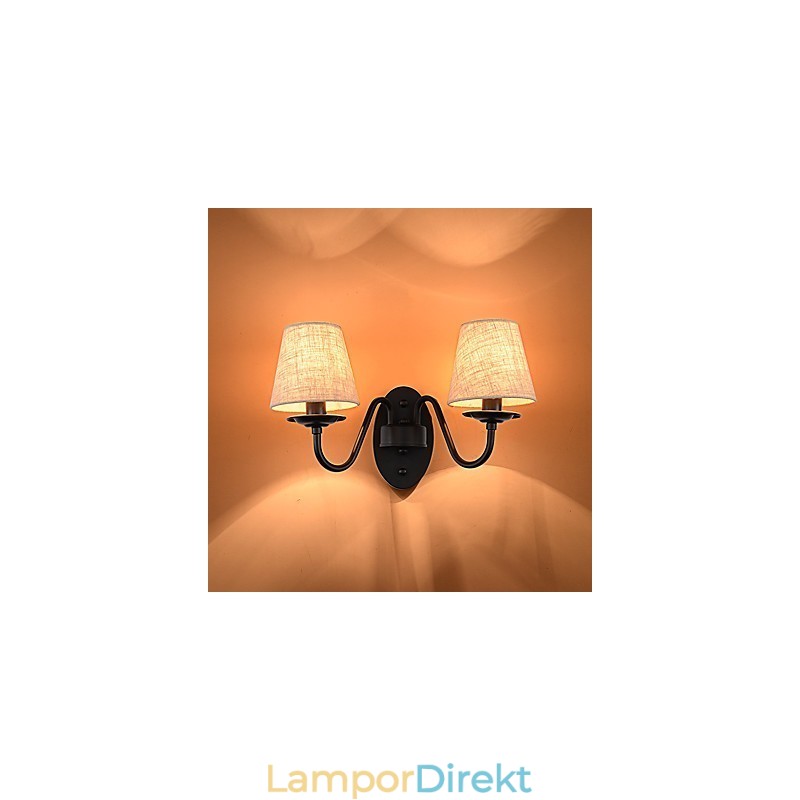 Rustik Lodge Enkel Vintagemålning Funktion Ambient Light Wall Sconces Wall Light