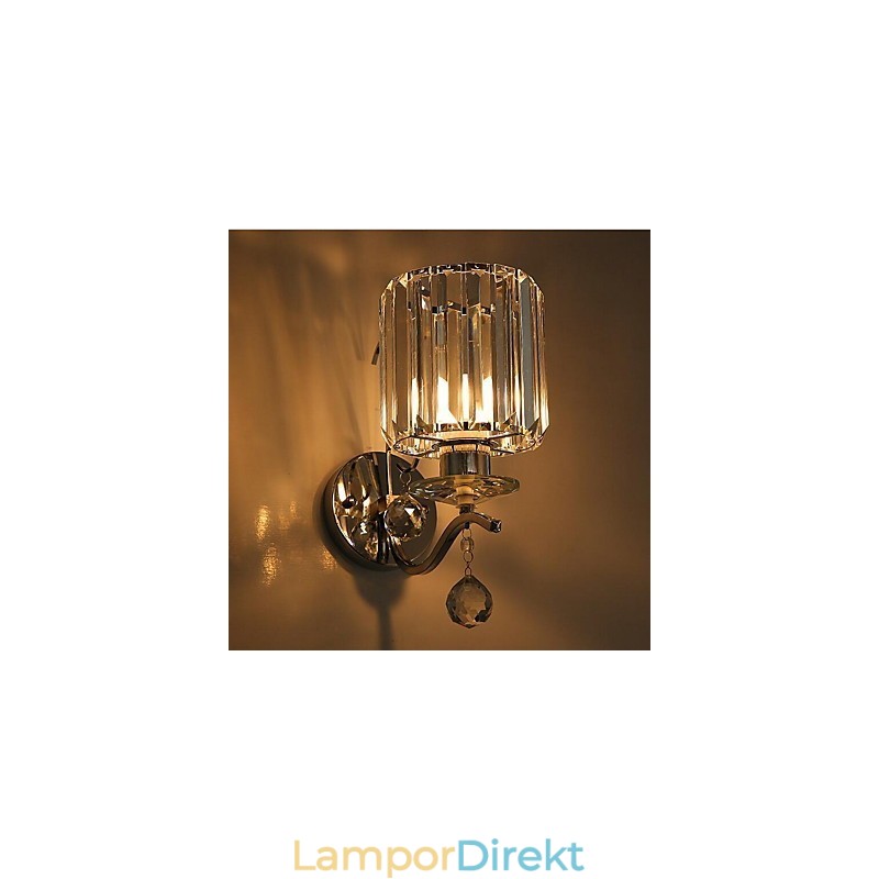 Kristall Modern Och Modern Elektropläterad Feature Uplight Vägglampor Vägglampa
