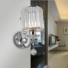 Kristall Modern Och Modern Elektropläterad Feature Uplight Vägglampor Vägglampa