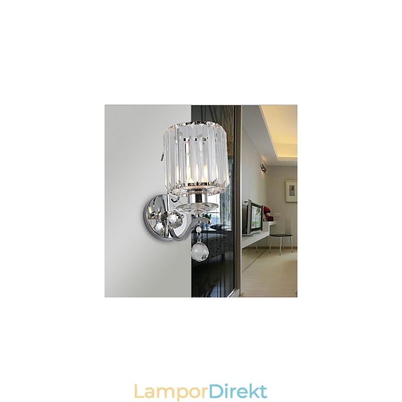 Kristall Modern Och Modern Elektropläterad Feature Uplight Vägglampor Vägglampa