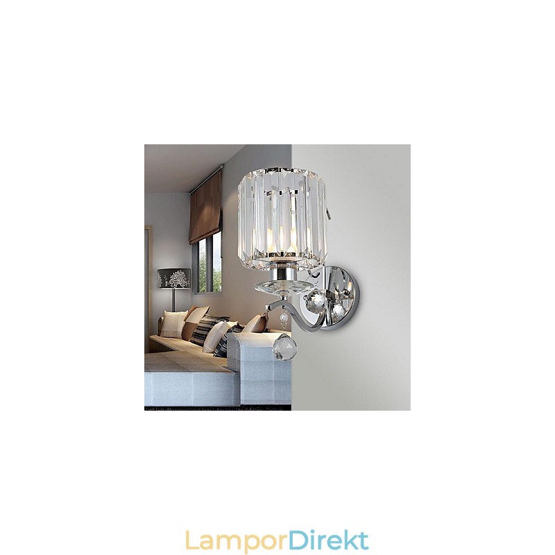 Kristall Modern Och Modern Elektropläterad Feature Uplight Vägglampor Vägglampa