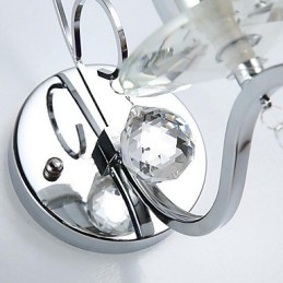 Kristall Modern Och Modern Elektropläterad Feature Uplight Vägglampor Vägglampa