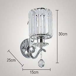 Kristall Modern Och Modern Elektropläterad Feature Uplight Vägglampor Vägglampa