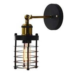 Enkel Vintage Country Retro Målningsfunktion För Mini Style Ambient Light Wall Sconces