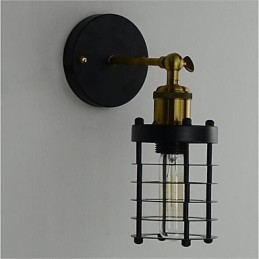 Enkel Vintage Country Retro Målningsfunktion För Mini Style Ambient Light Wall Sconces